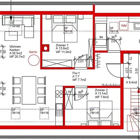 Im Sanierten Denkmal Max 5 Personen Fewo2